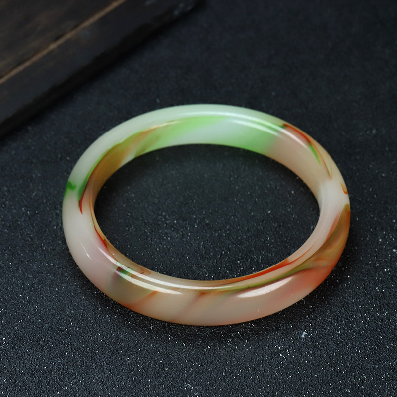 Imitation Jade Armband 13mm grün Hetian-Stil