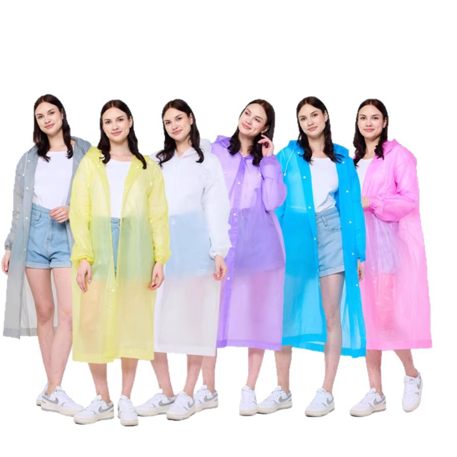 Disposable Raincoat Full-Body Heavy-Duty Long-Style Outdoor Rain Poncho Unisex Portable Hiking Water-Resistant