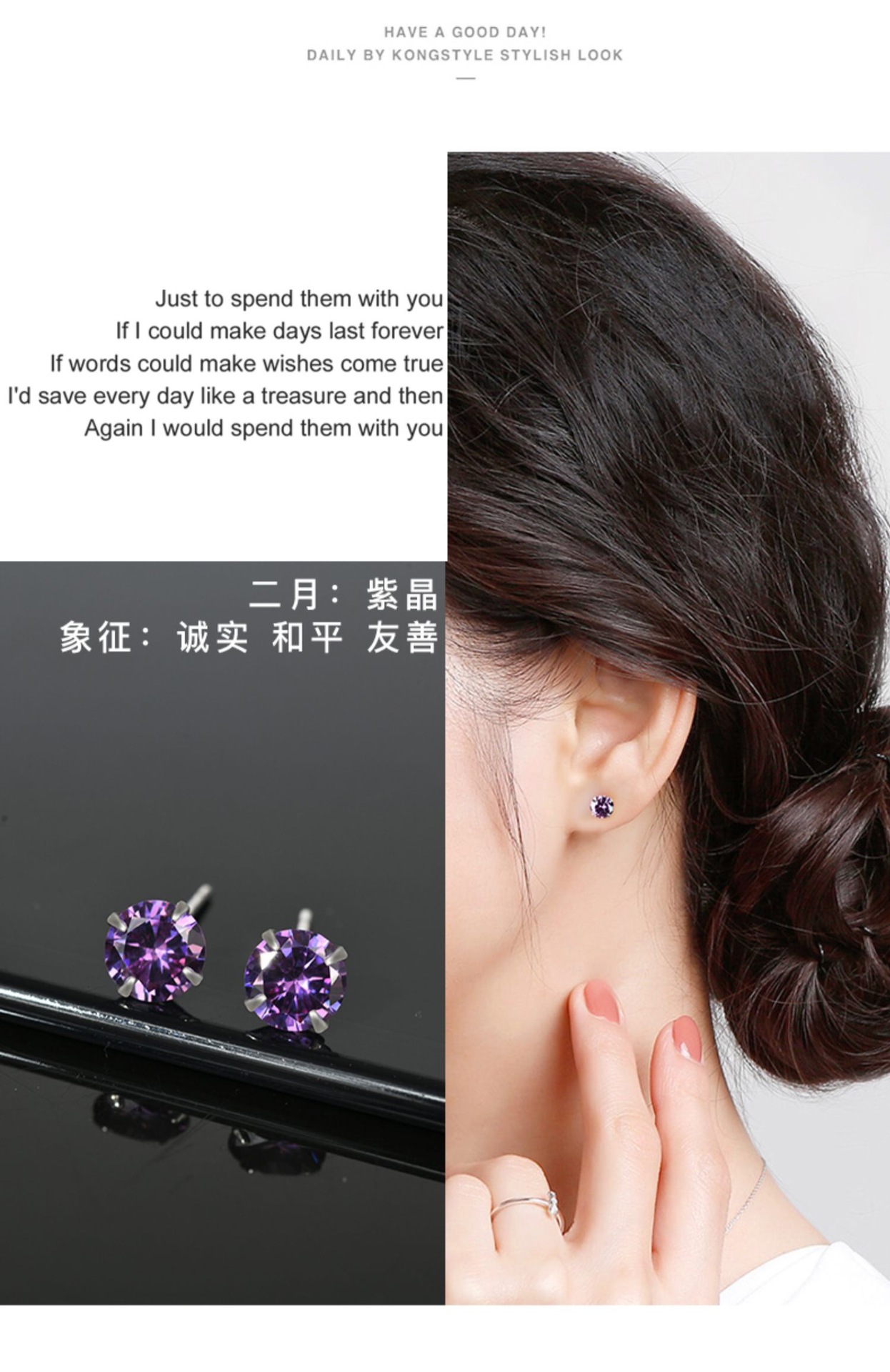 s999纯银发光耳钉女个性独特高级感耳环男韩系情侣轻奢ins风耳饰