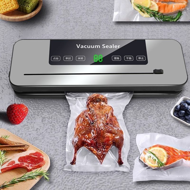Household automatic vacuum sealing machine for food preservation