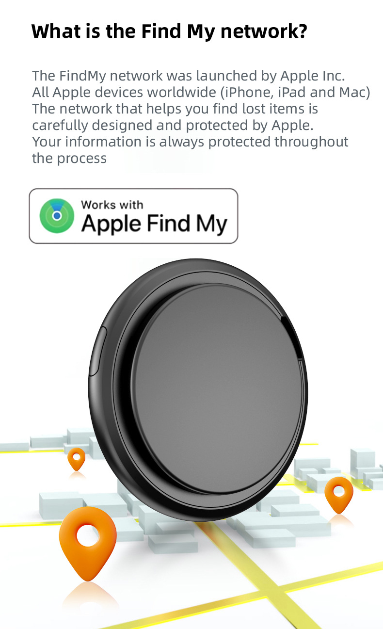 GPS tracker compatible with Apple iOS and Android for vehicles and pets