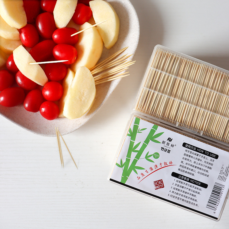 Bamboo toothpicks, 3600 pieces, double-pointed