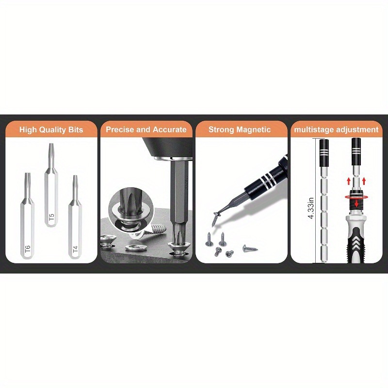 Screwdriver set, 115-piece, watch computer phone repair