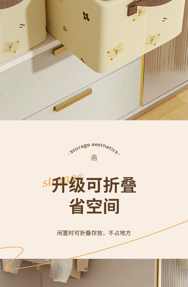 Fabric clothes storage box stackable large capacity