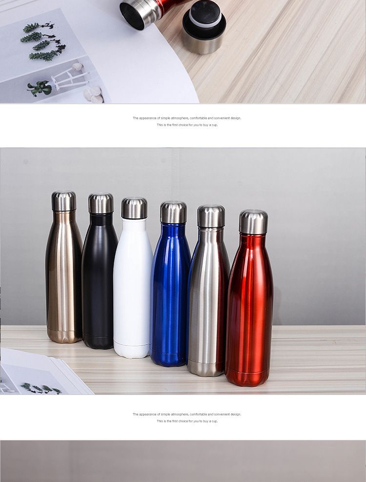 304 Stainless Steel Thermos Bottle, Double-Wall Vacuum Insulated