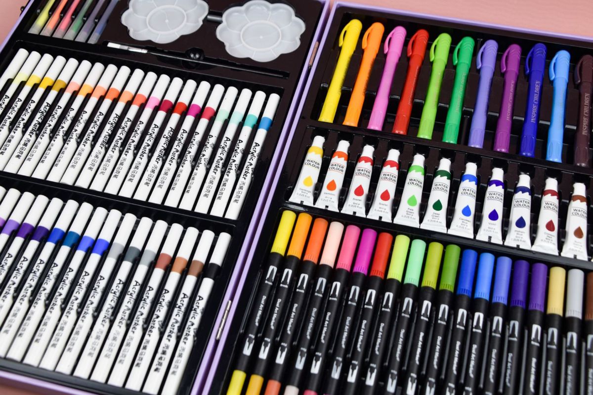 Acryl-Stift-Set Pinsel Malstift Aquarell Kunstbedarf