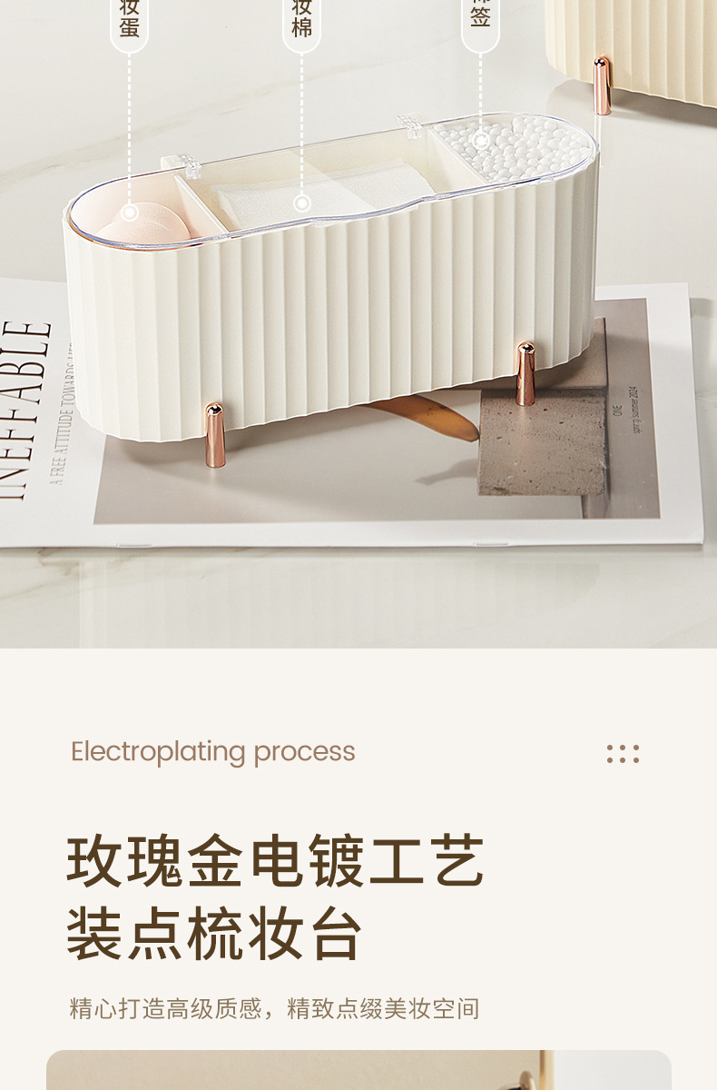 Cotton storage box for cosmetic pads, transparent lid