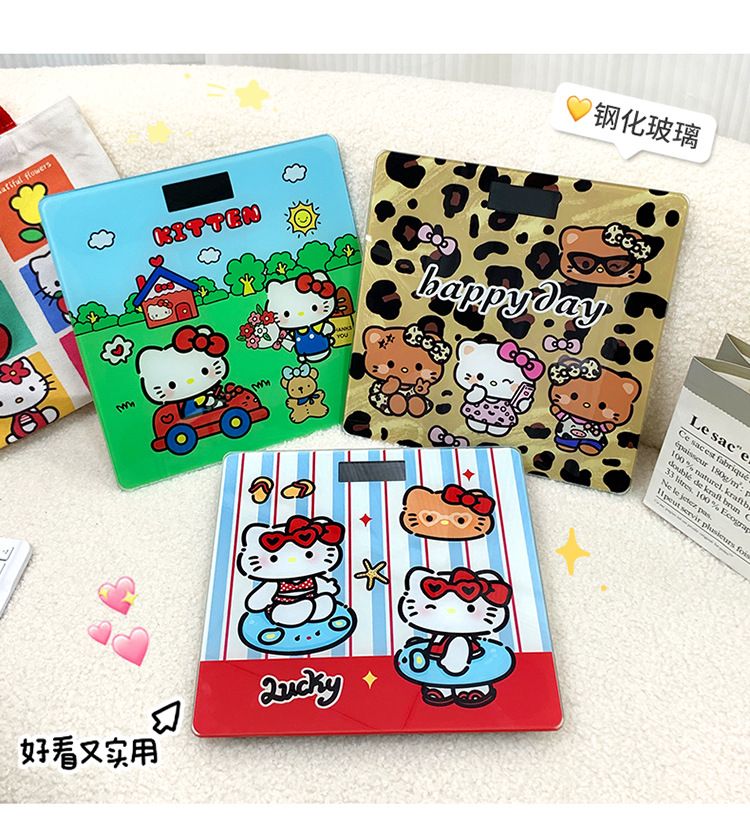 Cute cat digital scale, home weighing scale, battery-powered