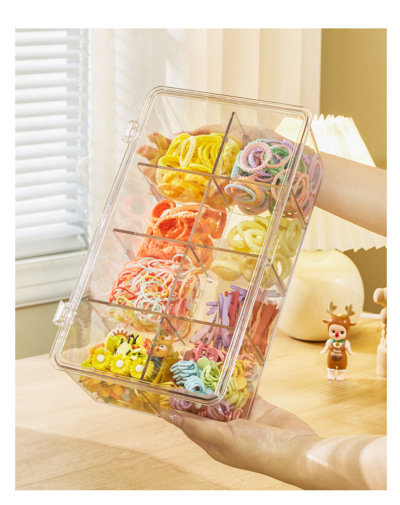 Transparente Acryl-Aufbewahrungsbox mit Fächern