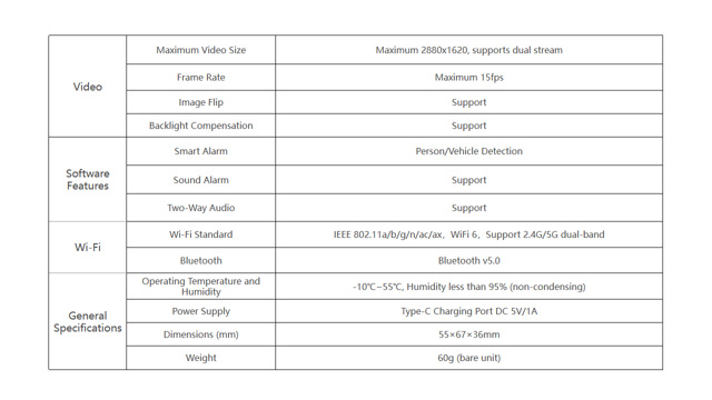 2.5K 5MP window camera, WiFi dual band, HD night vision