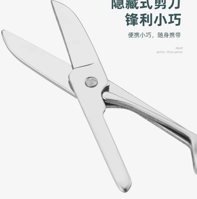 Stainless steel nail clipper, folding, with file