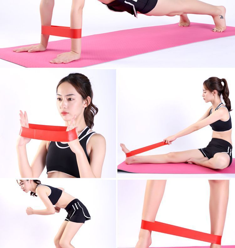 Yoga yardımcı malzemeleri elastik bant spor kadın omuz elastik halka squat çekme bandı kalça zayıflama bacak direnç bandı
