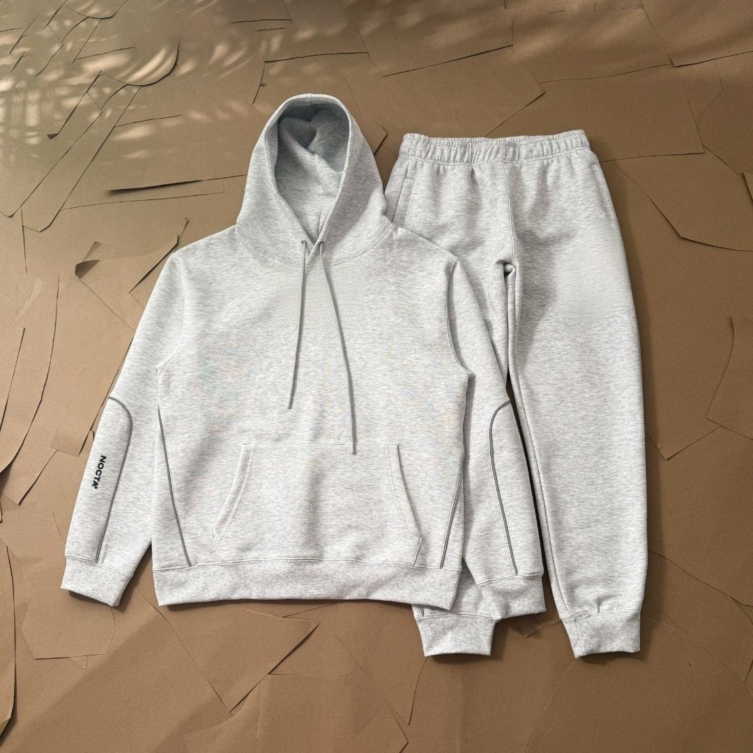 Kapüşonlu sweatshirt takımı yansıtıcı şerit
