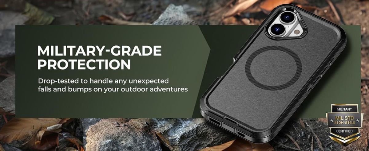 iPhone 18 Pro Max three-proof magnetic case, neutral colors