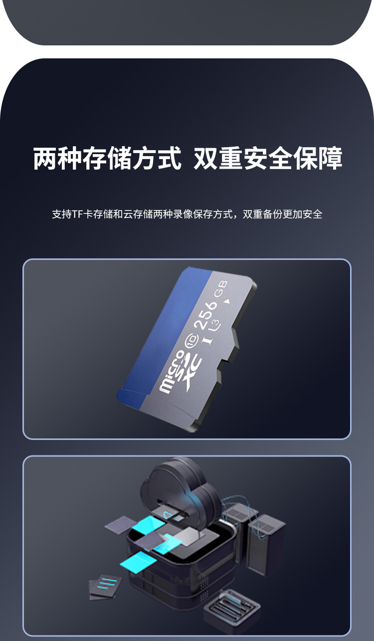 WiFi home security camera with mobile remote monitoring and HD night vision