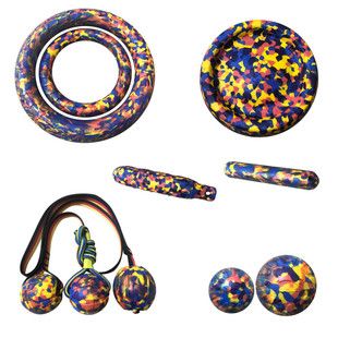 厂家现货EVA宠物用品狗狗玩具批发大狗拔河圈圈互动拉环带绳球