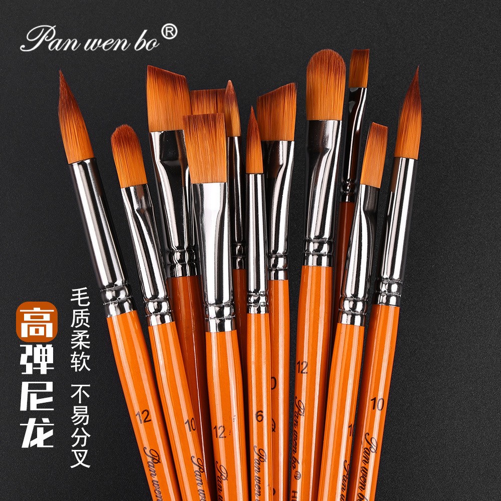 Painting brush set 6-piece, oil paint art