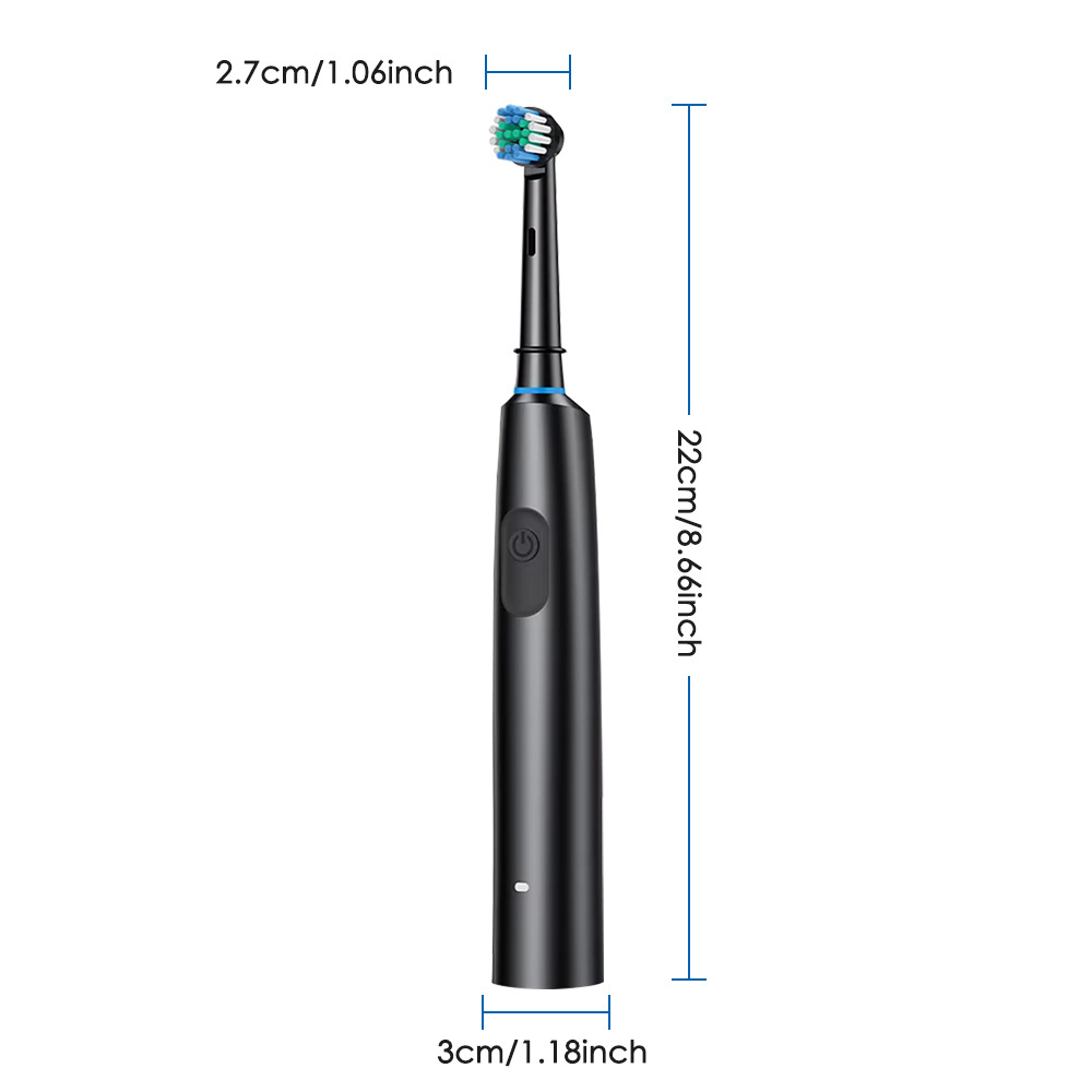 Rotating electric toothbrush with 5-level adjustment and soft bristles