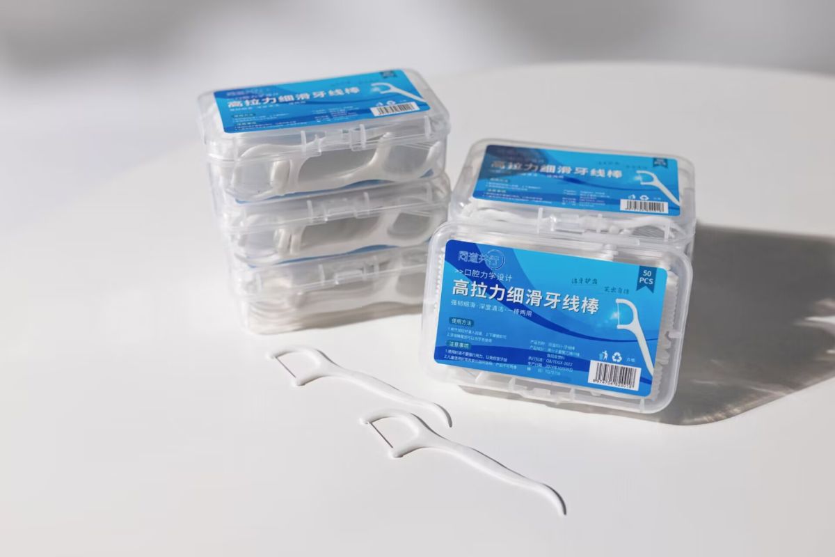 Bambu diş ipi, tek kullanımlık, bireysel paketleme