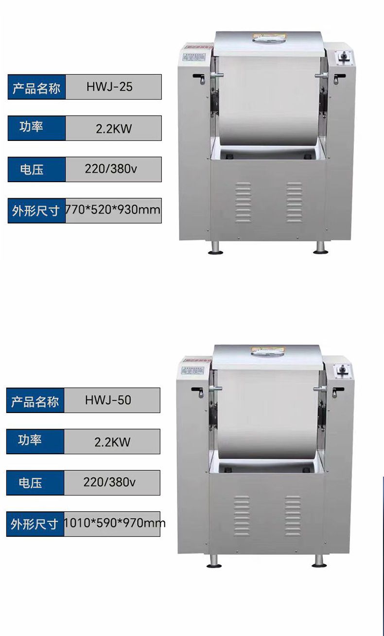 Commercial automatic dough mixer 15-75kg