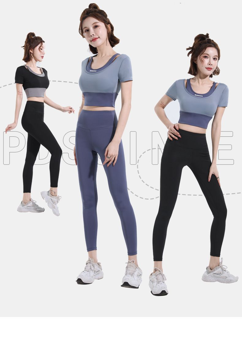Universal size yoga pants women high waist pilates fitness set