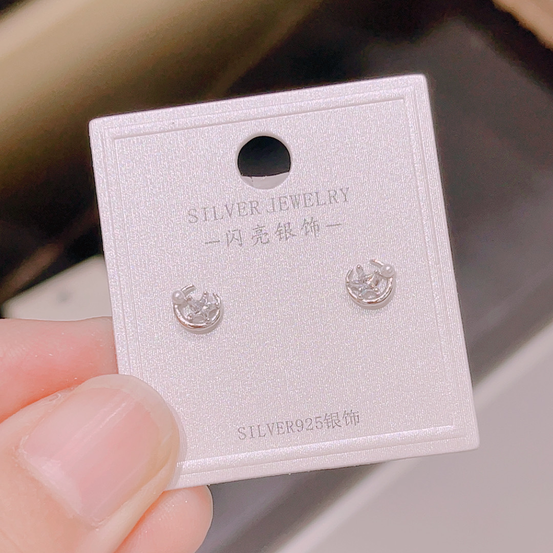S925 Silber Damen Mini Ohrstecker, koreanischer Stil