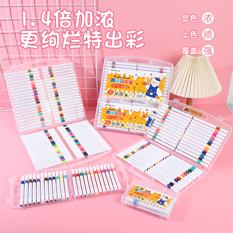 Acrylic quick-dry markers, waterproof pen set for ceramics and stone