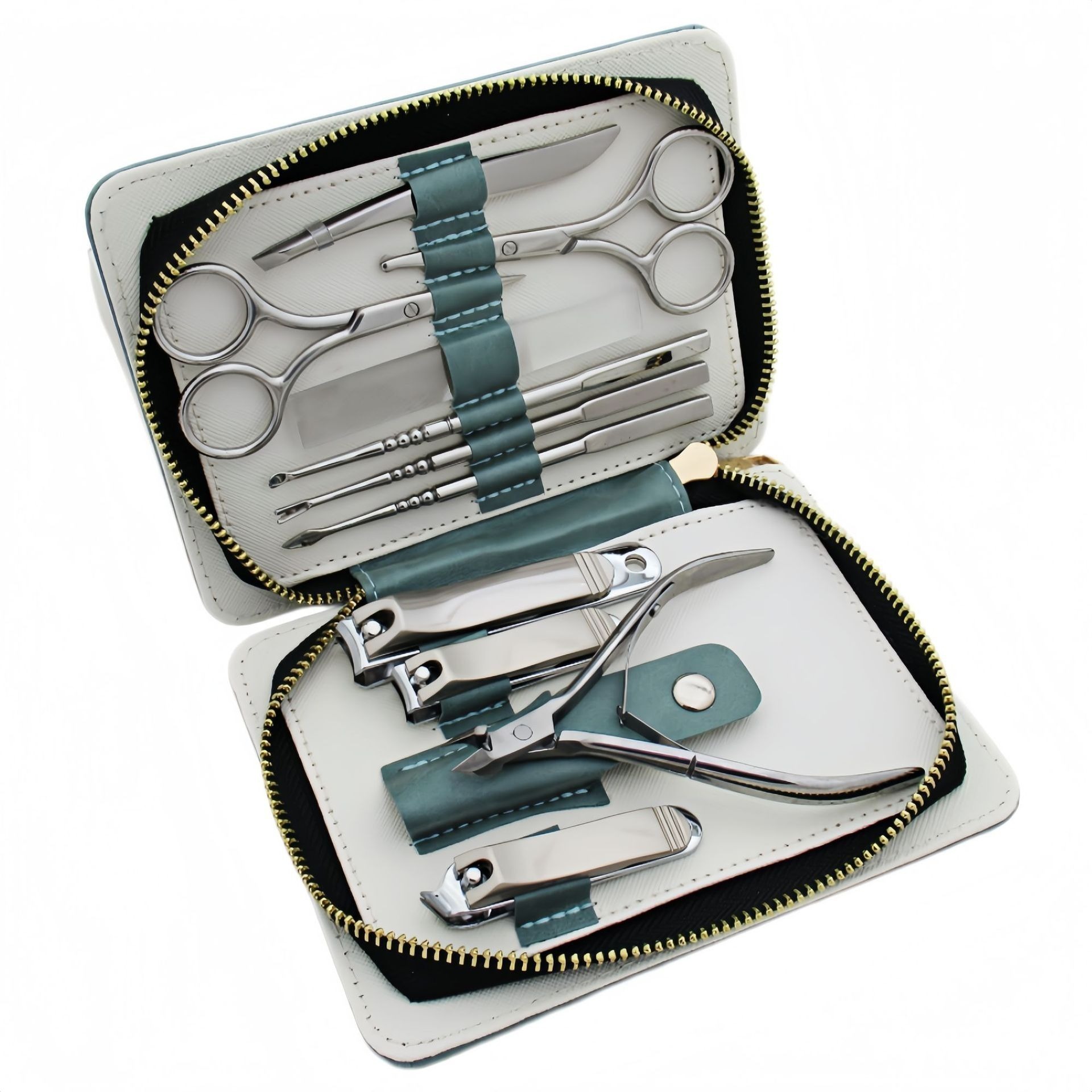 11-piece stainless steel nail and foot care set