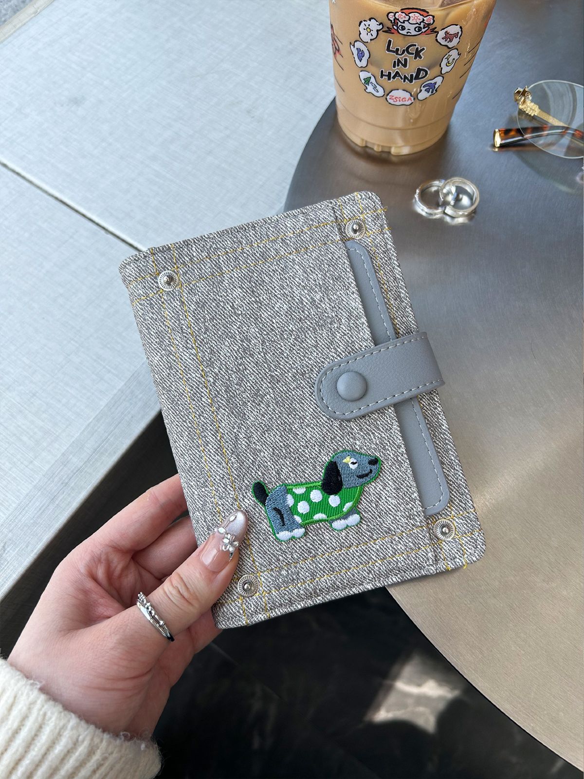 Puppy-design passport and document wallet for travel
