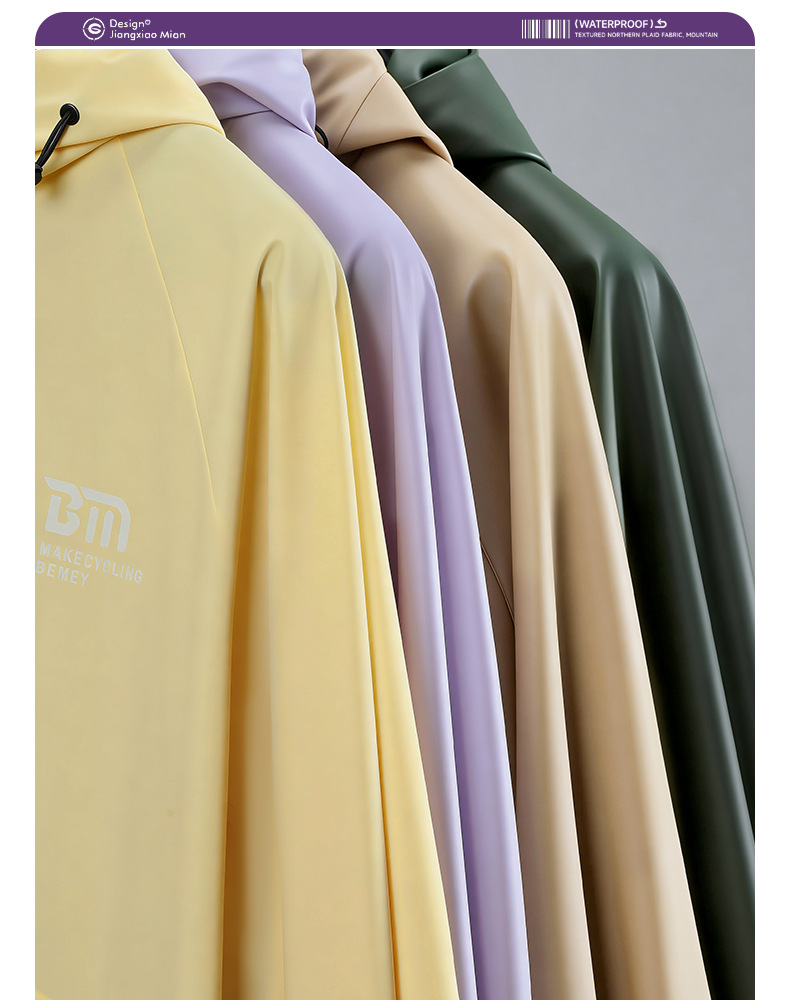 Electric vehicle raincoat, long, heavy-duty, full coverage
