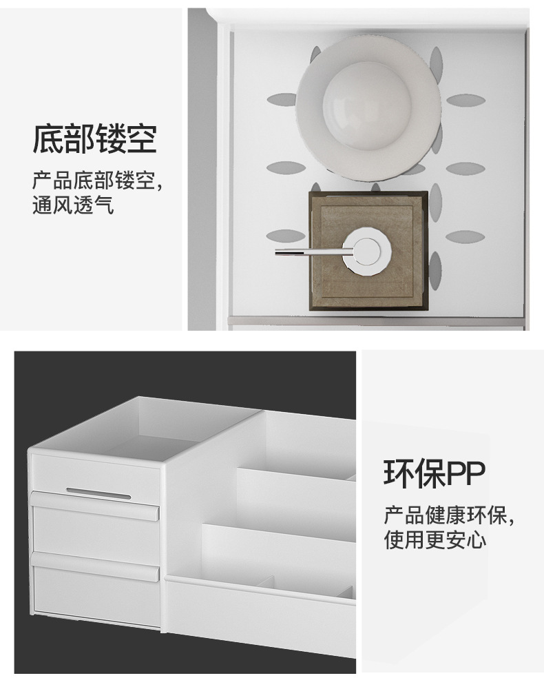 Kosmetik-Aufbewahrungsbox Schminkplatz Badezimmer-Organizer