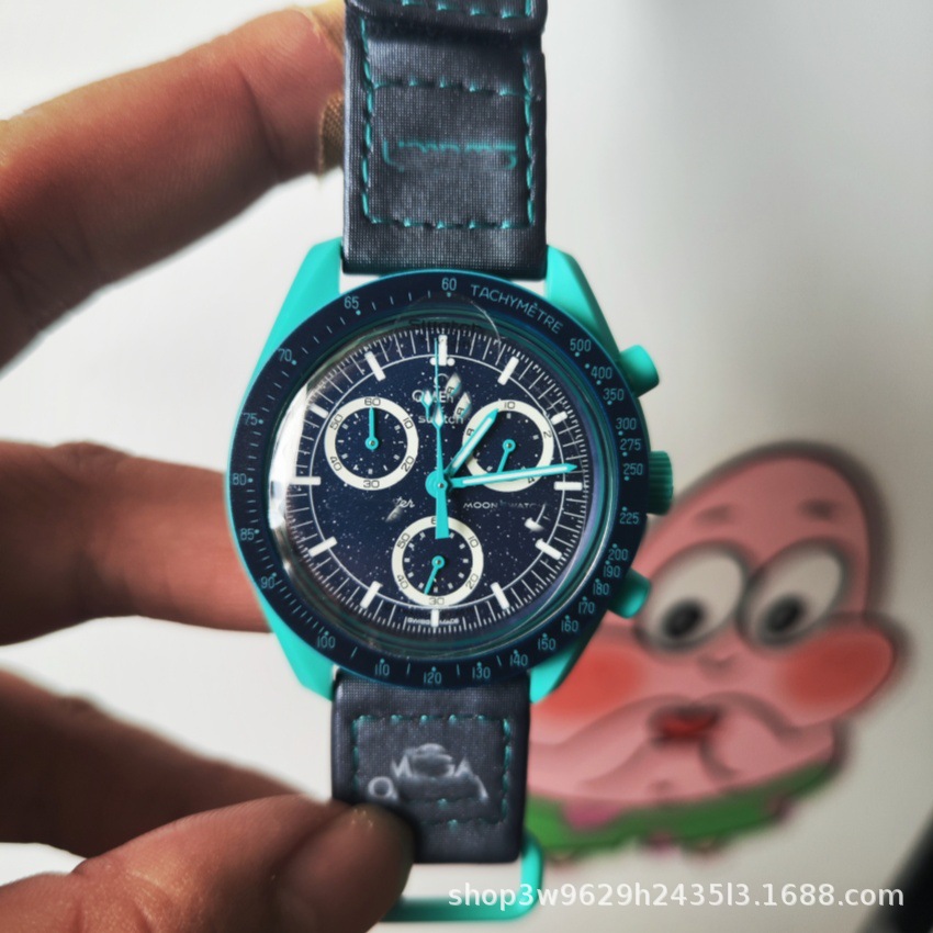 Herren-Chronograph mit Mond- und Merkur-Design