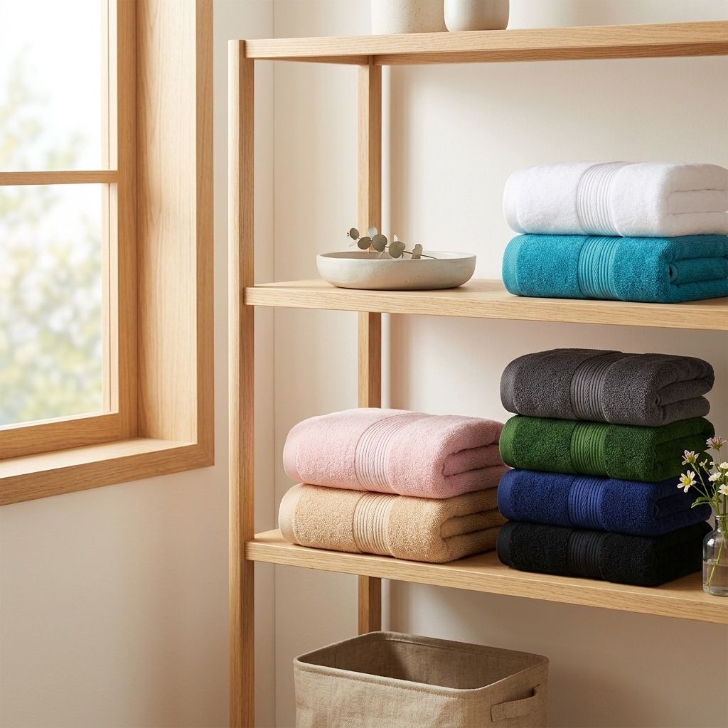 Cotton towel set, 3-piece, 8 colors, soft and absorbent