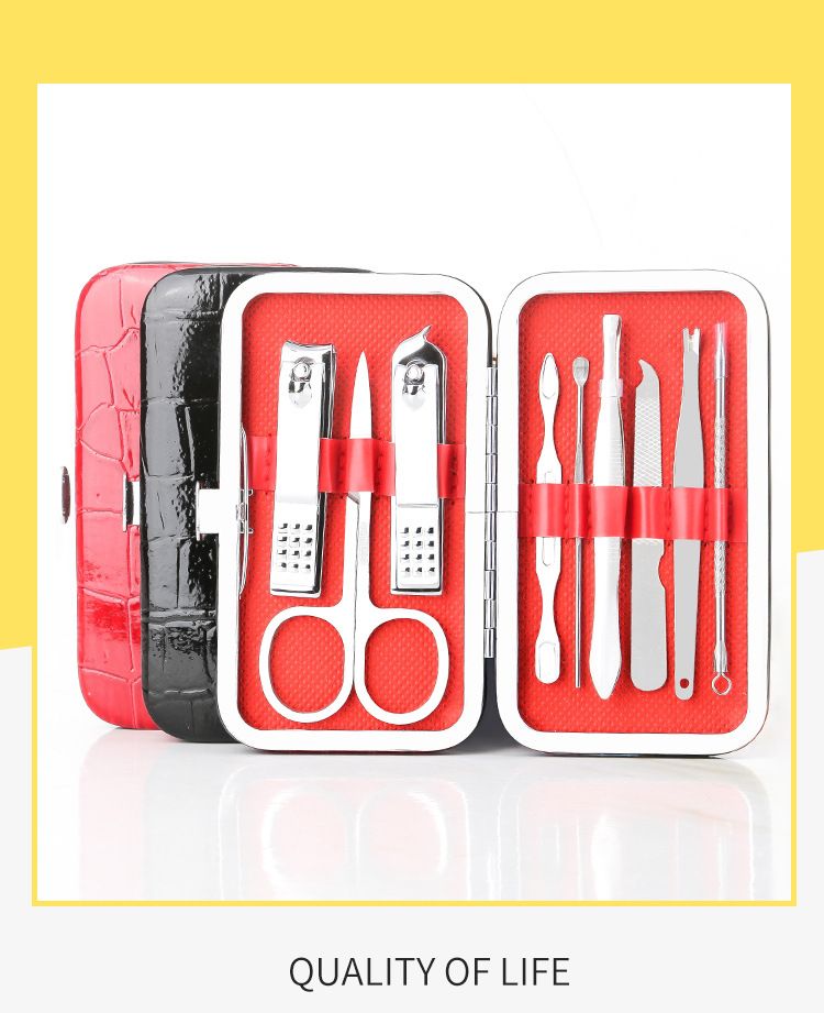 9-teiliges Maniküre-Pediküre- und Augenbrauenschnitt-Set