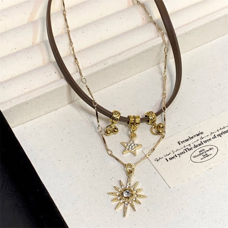 Bohemisches Damen-Halskettenhalter, Retro-Choker, Knochenkette