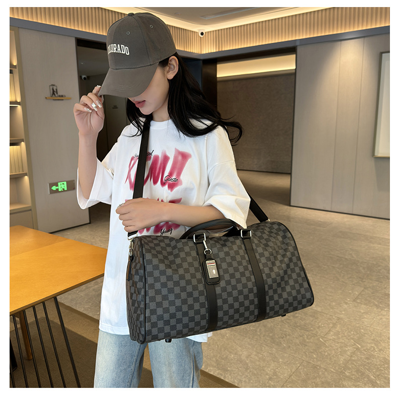 PU leather travel bag, large capacity