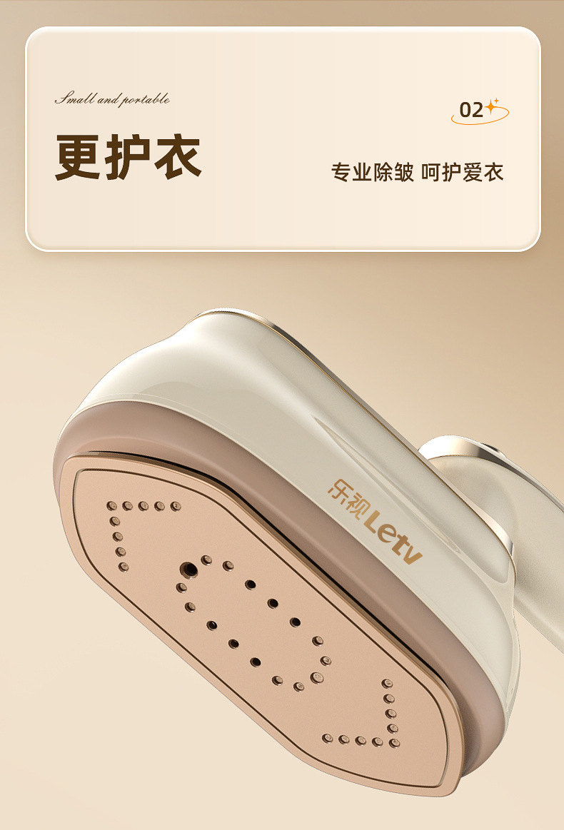 Electric iron with automatic steam function, portable for home and travel