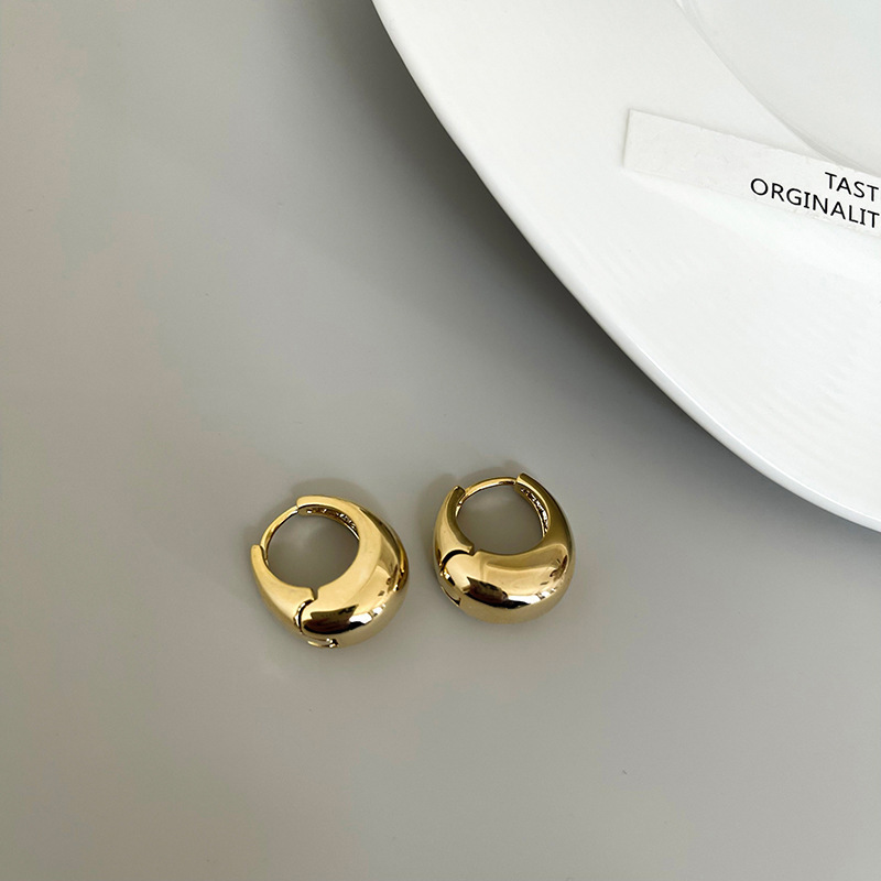 Minimalist su damlası küpeler S925 gümüş Kore tasarım
