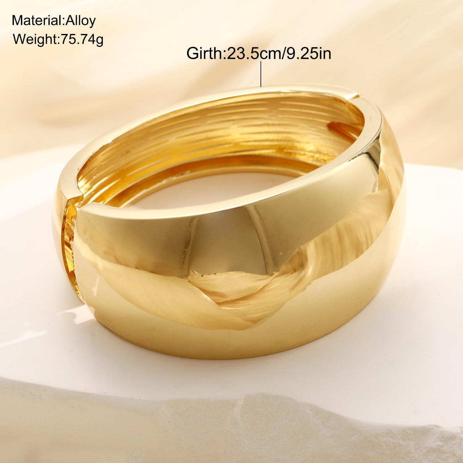 Acrylic mirror finish bracelet, glossy open-mouth