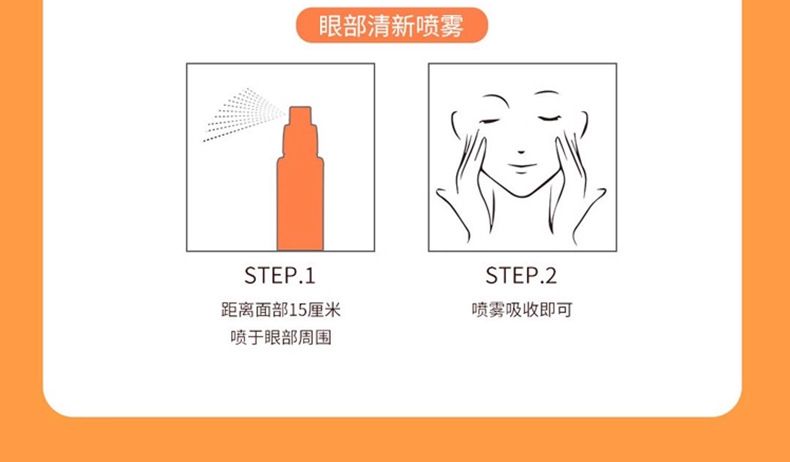 眼部精粹乳清新喷雾眼部套装盒眼缓解视力疲劳干涩视力降模糊加工