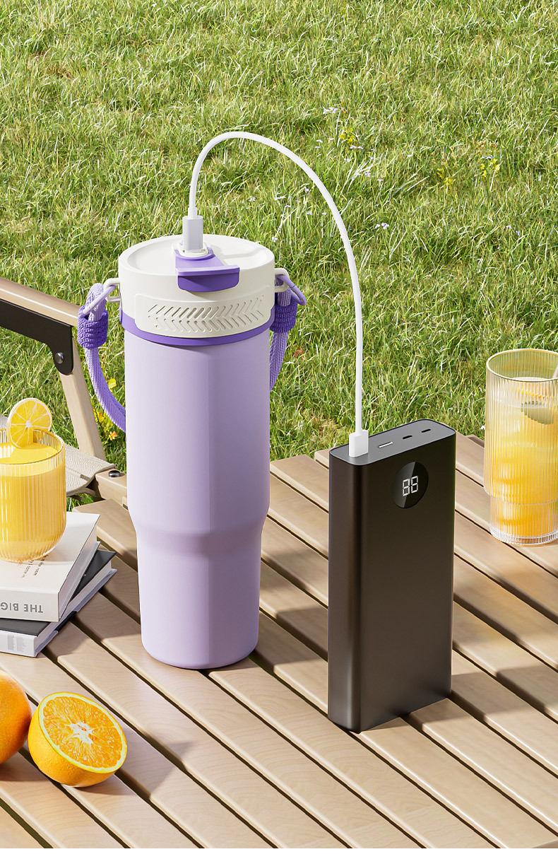 Edelstahl-Saftpresse USB, tragbar, Thermobecher
