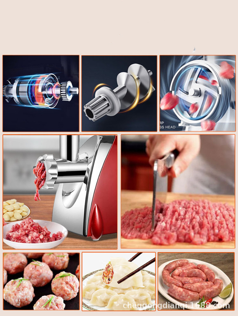 Multifunctional meat grinder and sausage filling machine