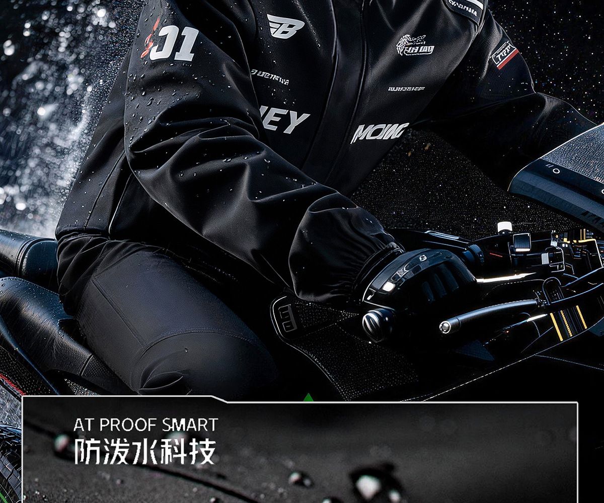 Motorcycle raincoat suit for adults, full-body heavy rain protection