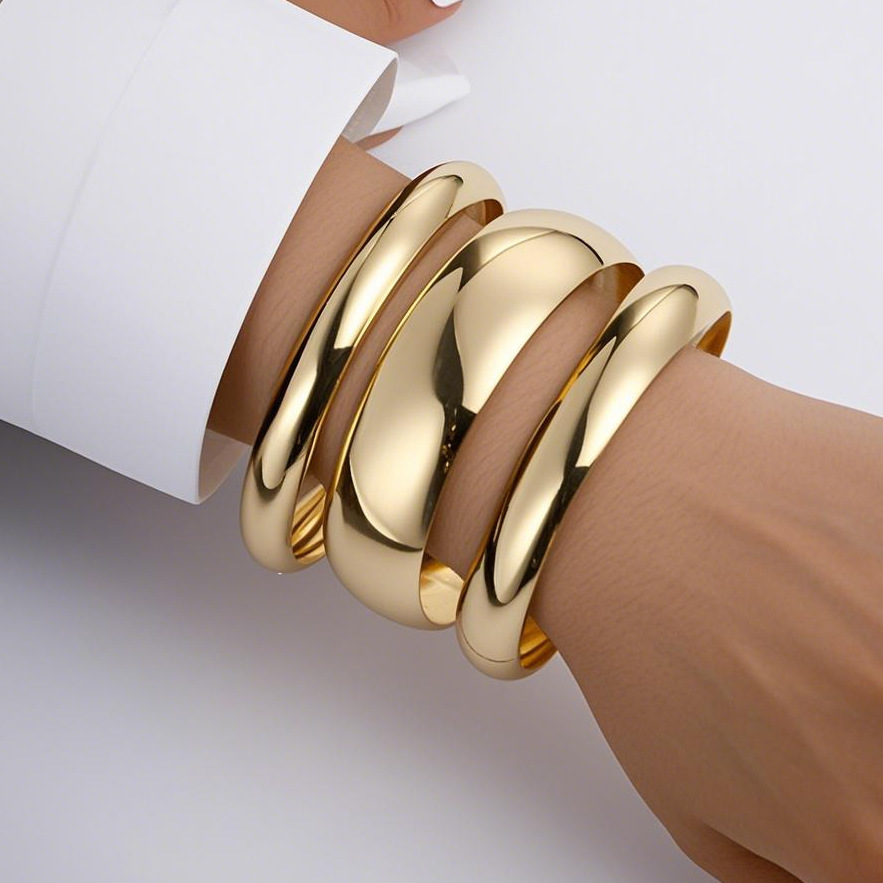 Colorful Geometric Resin Bracelet Set for Women