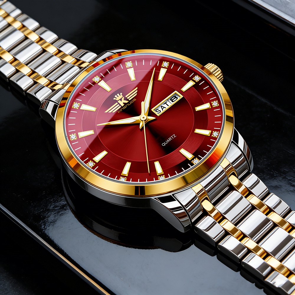Men's Automatic Dual Calendar Watch Waterproof Luminous