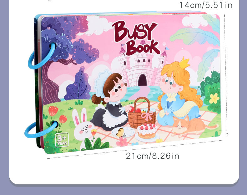 Kinder-Lernklebebuch mit stillen Seiten
