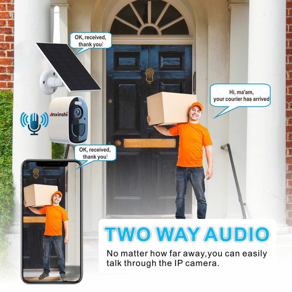 4MP wireless solar-powered outdoor camera kit