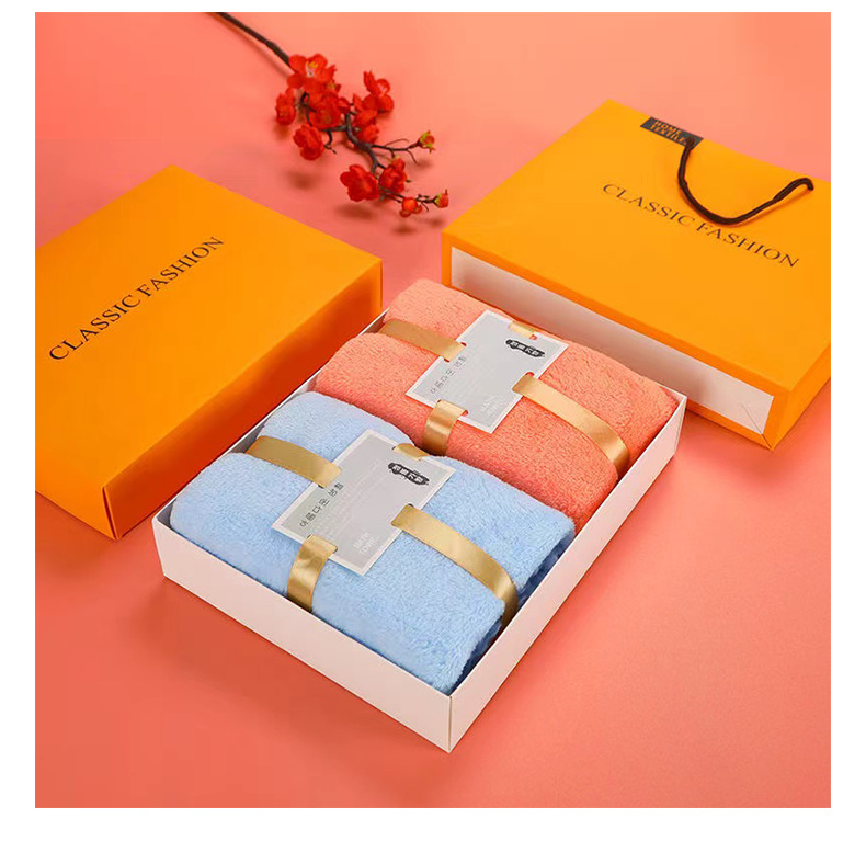 Korallenfleecehandtuch 2-teiliges Geschenkset