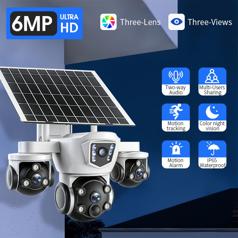 Solar-powered security camera, 4G, outdoor, waterproof