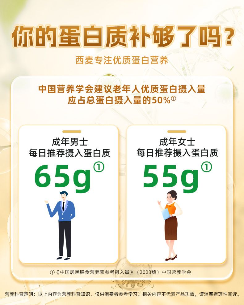 西麦蛋白粉 高吸收率蛋白粉小包装中老年高含量蛋白粉